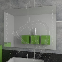 Specchio bagno design, con decoro A038