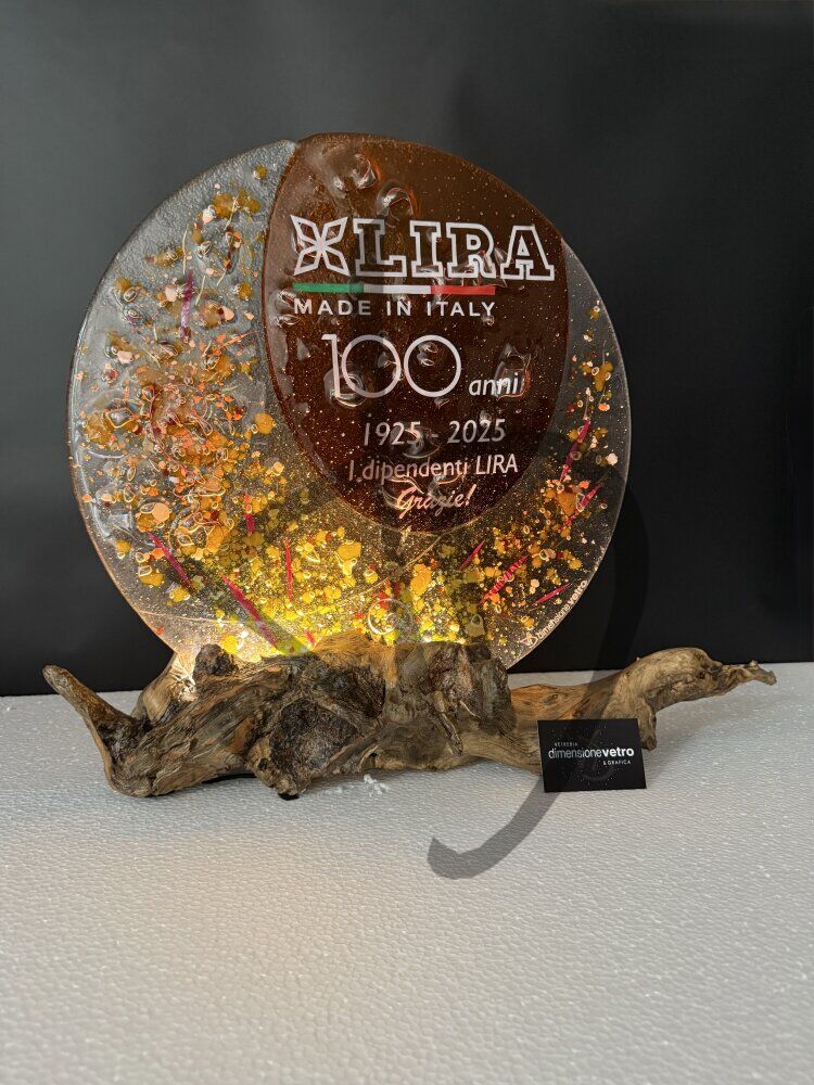 Maßgefertigte Produkte - Individuelle Lampen und Nachttischlampen - Designlampen aus Murano-Fusingglas - Lampade in vetrofusione di Murano di Design  regalo centenario 2
