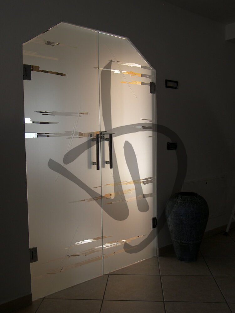 Maßgefertigte Produkte - Maßgefertigte Glastüren - Saloon-Türen - Porte saloon - 2